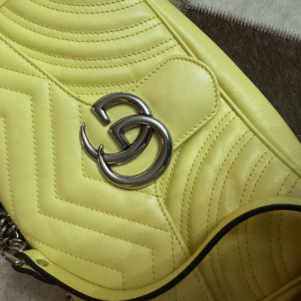 Gucci Yellow Quilted Women's Shoes